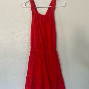 GAP Orange-Red Mini Dress with Open Back